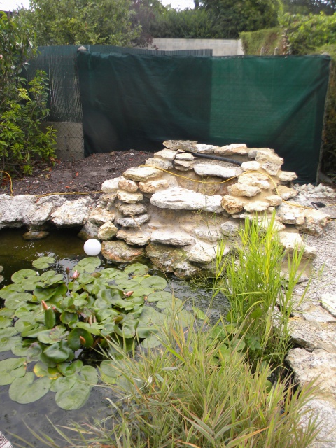 travaux en cours : réfection total de la cascade principale